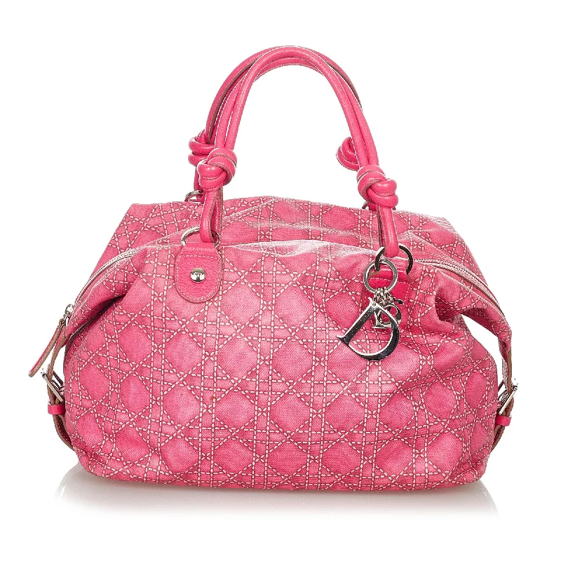 Dior Cannage Print Canvas Handbag (SHG-23721)