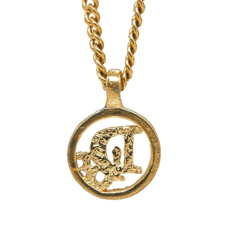 DIOR Gold-Tone Pendant Necklace Costume Necklace