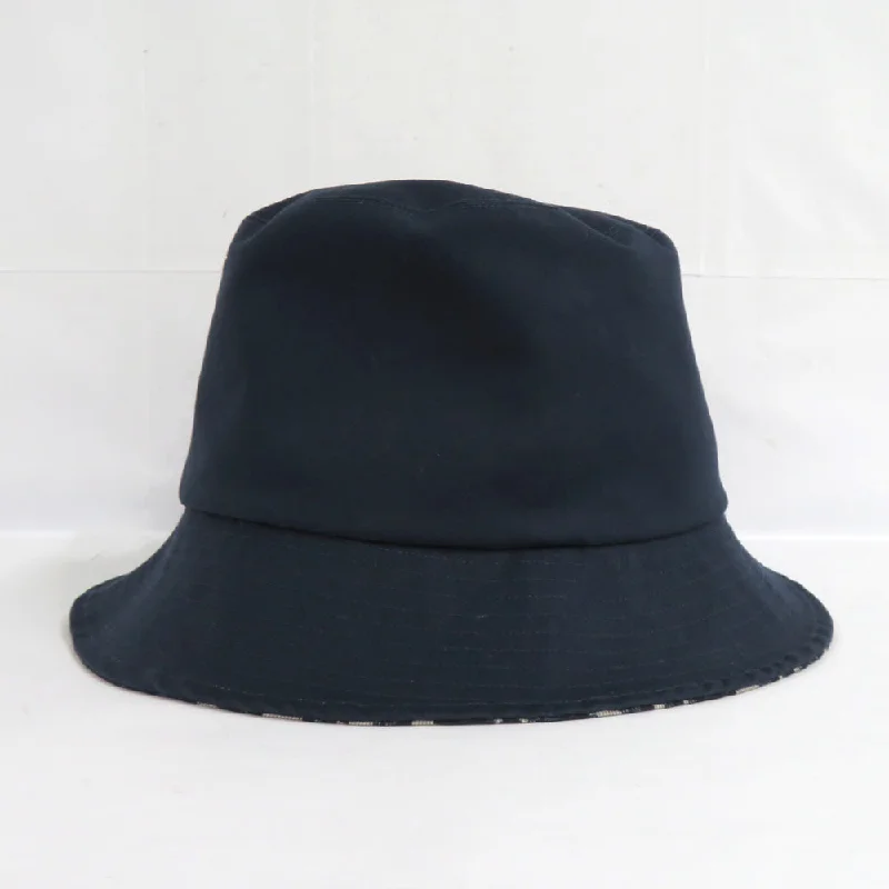 Dior TEDDY-D Bobby Hat 95TDD923A130  Blue Reverseible Bucket Hat  Cotton Blend Size 58 Small Hat  Beauty