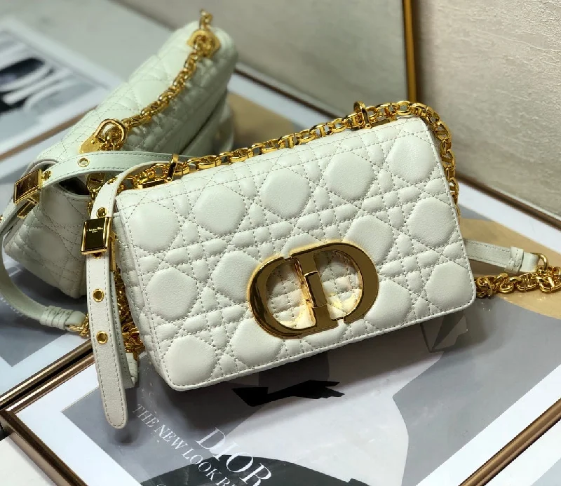 Christian Dior Small Caro Bag, White