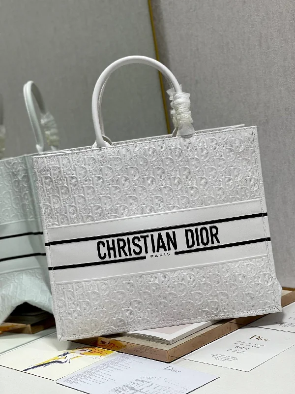 Christian Dior Large Book Tote White, For Women,  Handbags 16.5in/42cm