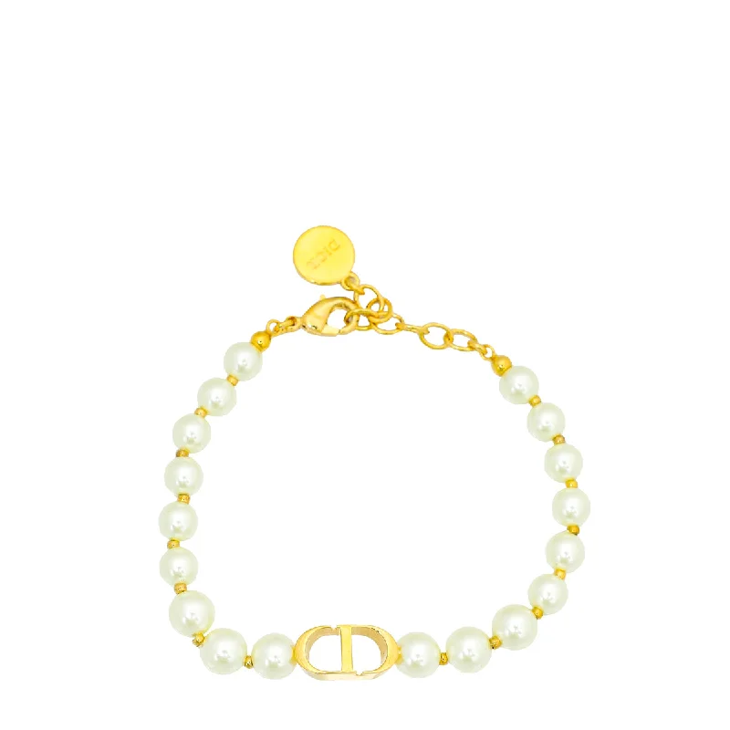 Christian Dior White 30 Montaigne Pearl Bracelet